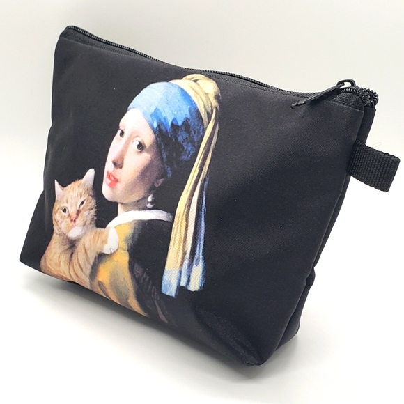 Girl With a Pearl Earring Inspired Cosmetic Bag - Picture 3 of 4